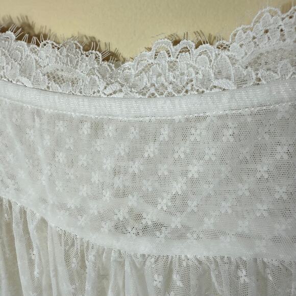 Free People Forever Young Half Slip SZ M Sheer Tiered Ruffles Romantic - Picture 9 of 12